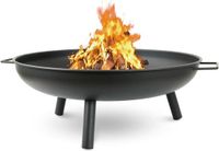 Merkloos / Sans marque Wan GmbH Vuurschaal - Buitenhaard - Tuinfeest Sfeer - Robuust IJzer - 58 cm Diameter - Zwart