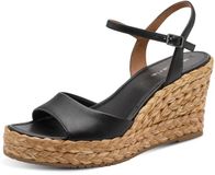 Tamaris - Dames - Plateau sandalen - Zwart - Maat 42