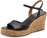 Tamaris - Dames - Plateau sandalen - Zwart - Maat 42