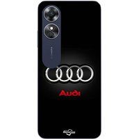 Maniacase Etui Oppo A17 Audi auto logo grijs en rood