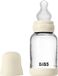 BIBS Bouteille - Slow Flow - 120 ml - Silicone/Verre - Ivoire
