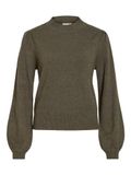 Vila Trui Viril Turtle-nk Balloon L/s Top - N 14084179 Forest Night/ Dark Melange Dames Maat - M