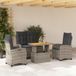 Maison Exclusive - Ensemble de jardin d'extérieur, 4 pièces, avec coussins, gris, en polyrotin