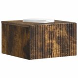 vidaXL Muurbevestigde Nachttafel Gerookt eiken 33 x 34,5 x 20 cm