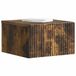 vidaXL Muurbevestigde Nachttafel 2 st Gerookt eiken 33 x 34,5 x 20 cm