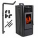 THUNDER Poêle à granulés - Autoportant - 10 kW - WiFi - réservoir 20 kg - THUNDER KARMEN-BLACK