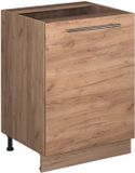Vicco Keukenonderkast Fame-Line, Goudkleurig Eiken/Goudkleurig Eiken, 60 cm