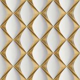 A.S. Création GRAFISCH 3D BEHANG | Optische Illusie - goud wit grijs