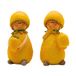 2 Dekohelden24 2 stuks grote decoratieve figuren, tuinfiguren als citroen, fruitfiguren als citroen, zomerfiguren, citroenfiguren, citroenkinderen van keramiek in set van 2 in geel, grootte van één figuur: L/B/H 6 x