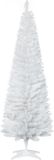 HOMCOM Kerstboom Kunststof, Metaal Ø55 x 180H cm Wit