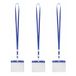 Merkloos / Sans marque Badgehouders - 40x - blauw - 11,2 x 58 cm - kunststof/plastic - keycord - naamkaarthouders - beurs