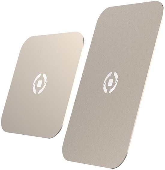 Celly GhostPlate Magneetplaat Smartphone Set van 2 Stuks Assorti - Aluminium - Goud