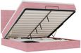 vidaXL lit plateforme avec matelas 180x200cm velours rose