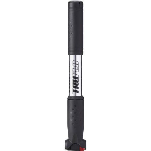 Truflo Micro 4 mini pomp, flexi kop voor presta en schrader Zilver en zwart