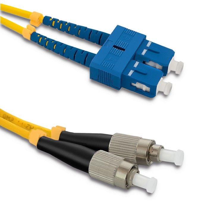Qoltec Glasvezel Patchcord SC/UPC-FC/UPC | Singlemode | 9/125 | G652D | Duplexwoning | 1m