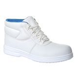 Portwest FW88 Steelite Albus Veterschoen Stalen Neus Antislip Oliebestendig | Wit, 42, CE-gecertificeerd, S2 EN ISO 20345, Unisex, Microvezel, Anti-Slip Loopzool, Dubbele Dichtheid, Slipvast, Industrie