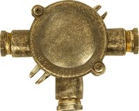 KS Verlichting Jaren 30 Vintage Lasdoos T Messing Goud/Koper IP54