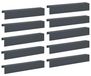 Acier profil de recouvrement pour bordure de jardin 10 pc 100 x 20 x 15 cm