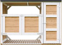 Timbela M981A-HARVEST HONEY - LP SmartSide Kliko ombouw - 2x240L - met deuren - container ombouw hout