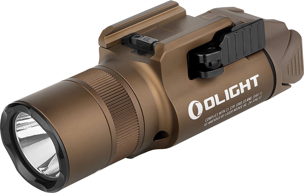 Olight Baldr Pro R TAN - Wapenlamp - 1350 Lumen - Groene Lars - Strobe