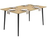 Outsunny Tuintafel Staal Metaal Bruin 150x90x73 cm