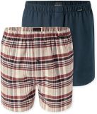 SCHIESSER - Boxershorts - Heren - Katoen - Geruit - 2 stuks - Multicolor 2