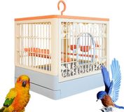 Merkloos / Sans marque Wan GmbH Vogelkooi met standaard - Vogelhuisje speelplaats - Vogels voeren - Afneembaar dienblad - 325 cm lang - Blauw