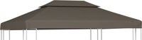 vidaXL Prieeldak 2-laags 4x3m Taupe