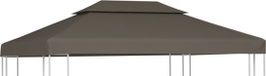 vidaXL Prieeldak 2-laags 4x3m Taupe