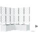 vidaXL Plantenbak 5 st wit 120 x 120 x 142 cm pp