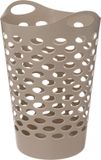 5Five Flexibele wasmand/opbergmand - rond - beige - 60 liter - D41 x H66 cm