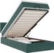 vidaXL Ottoman Bed with Mattress and LEDs 100x200 cm Dark Green Velvet