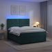 Maison Exclusive - Lit boxspring LED avec matelas vert foncé 140 x 190 cm velours