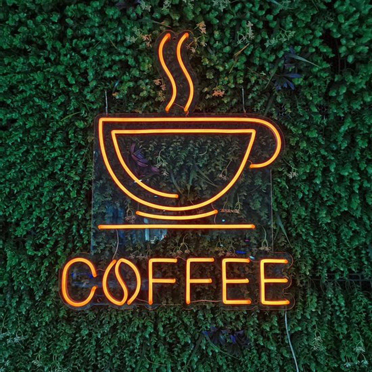 Groenovatie LED Neon Verlichting - Coffee - Incl. Adapter - 70 x 57 cm