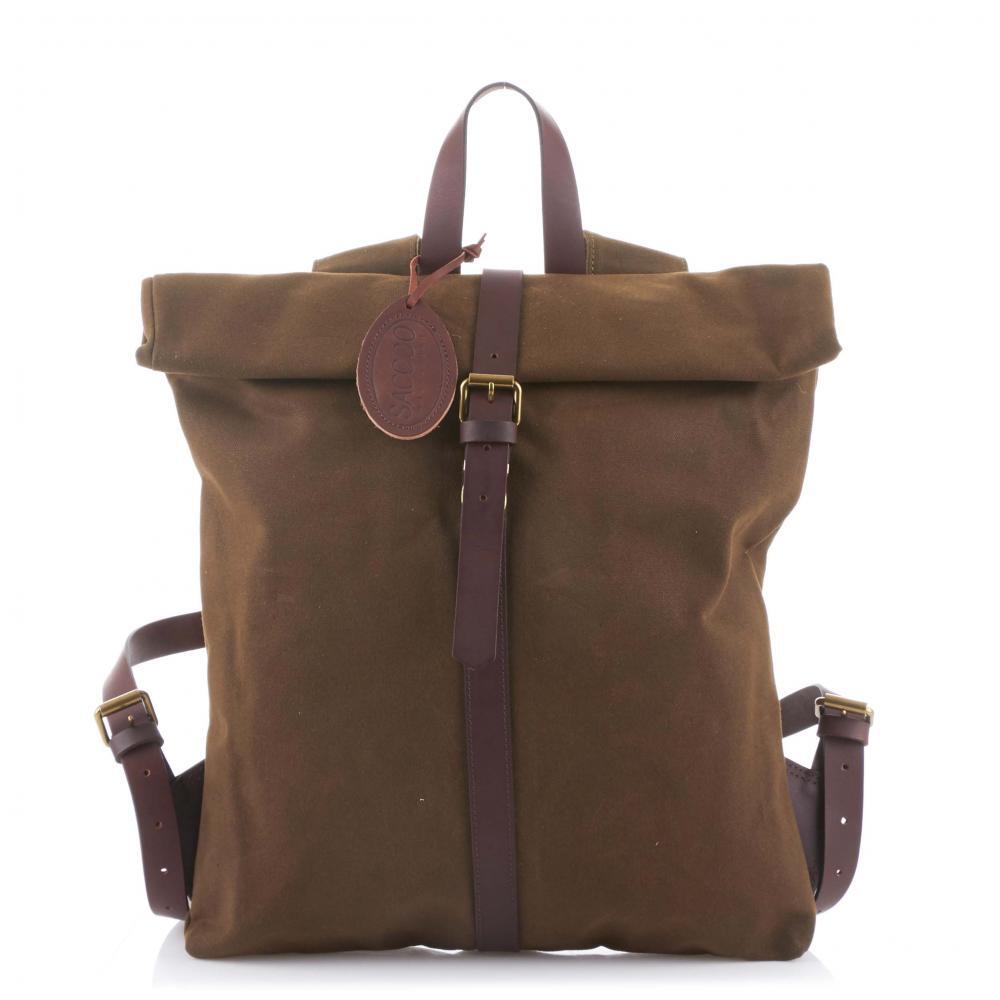 Saccoo Bergen Canvas Rugzak green