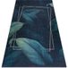 RUGSX ANDRE Wash tapijt voor kinderkamer, woonkamer, slaapkamer, Bladeren, Geometrische Antislip - Blauw 80x150 cm
