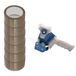 D.RECT Afroller voor plakband, met 6 rollen bruine tape, 50 m x 48 mm