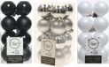 Kaemingk B.V. 48x pièces boules de Noël en plastique mix noir/argent/blanc 4 cm