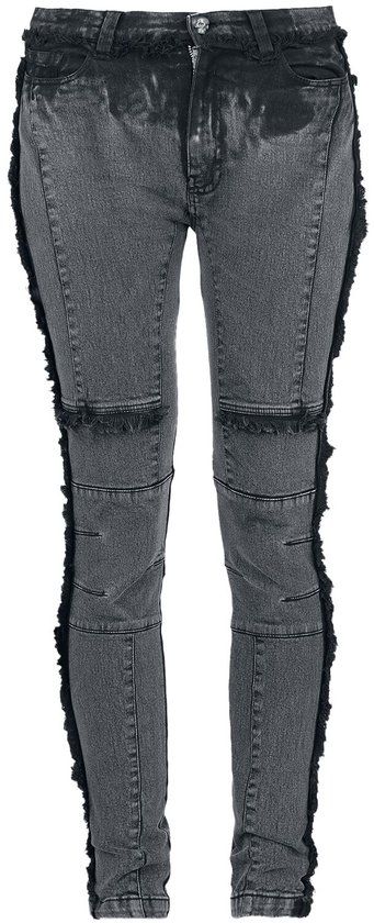 Rock Rebel by EMP Jeans met opgestikte franjes in bikerlook - Dames - W27L32