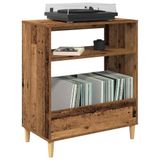 vidaXL Platenspeler Steun Eikenhout 71 x 39,5 x 83 cm Bewerkt hout