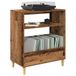 vidaXL Support de platine vinyle Chêne 71 x 39,5 x 83 cm Bois traité