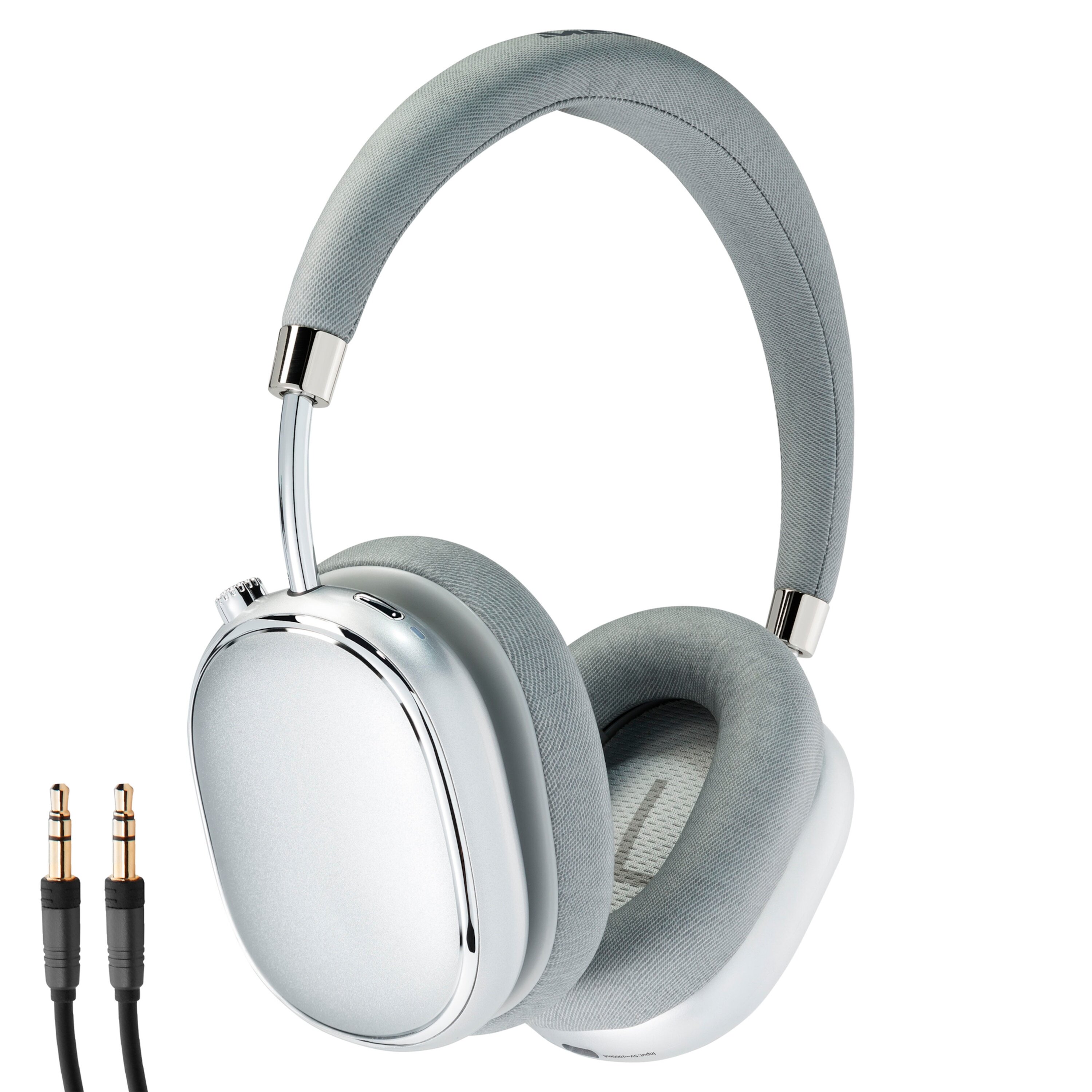 Medion E62474 - Draadloze over-ear koptelefoon - Active Noise cancelling - Wit grijs, zilver