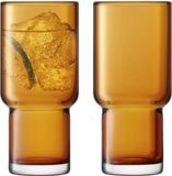 LSA International Utility Drinkglas - 390 ml - Set van 2 Stuks - Oranje