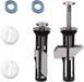 Set de vis pour abattant de WC - Fixation universelle pour abattant de toilette - 2 pièces