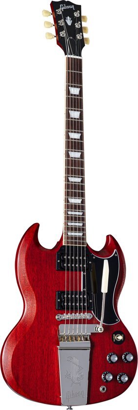 Gibson SG Standard &#39;61 Faded Maestro Vibrola Vintage Cherry - Double-cut elektrische gitaar