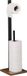 Merkloos Relaxdays toiletrolhouder - met reserverolhouder - zonder boren - bamboe - zwart-bruin