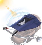 Merkloos / Sans marque Dailygoods - Universele parasol voor kinderwagen met UV-bescherming 50+, waterdicht, blauw
