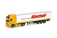 Herpa Volvo FH GL XL Gordijntrailer + Laadklep Bischof 1:87
