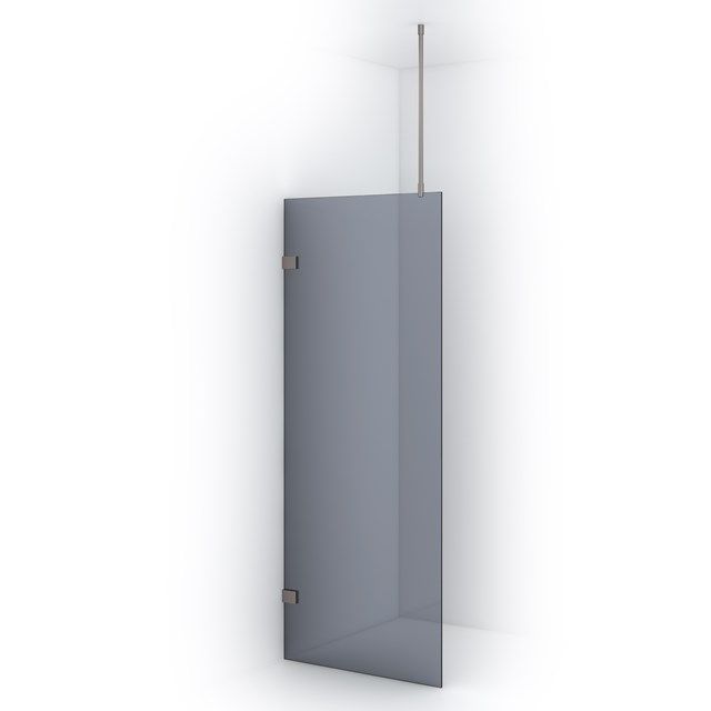 Maxaro Inloopdouche Diamond 80cm Rookglas Geborsteld RVS