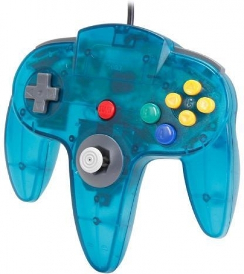 Teknogame Nintendo 64 Controller Blauw Transparant